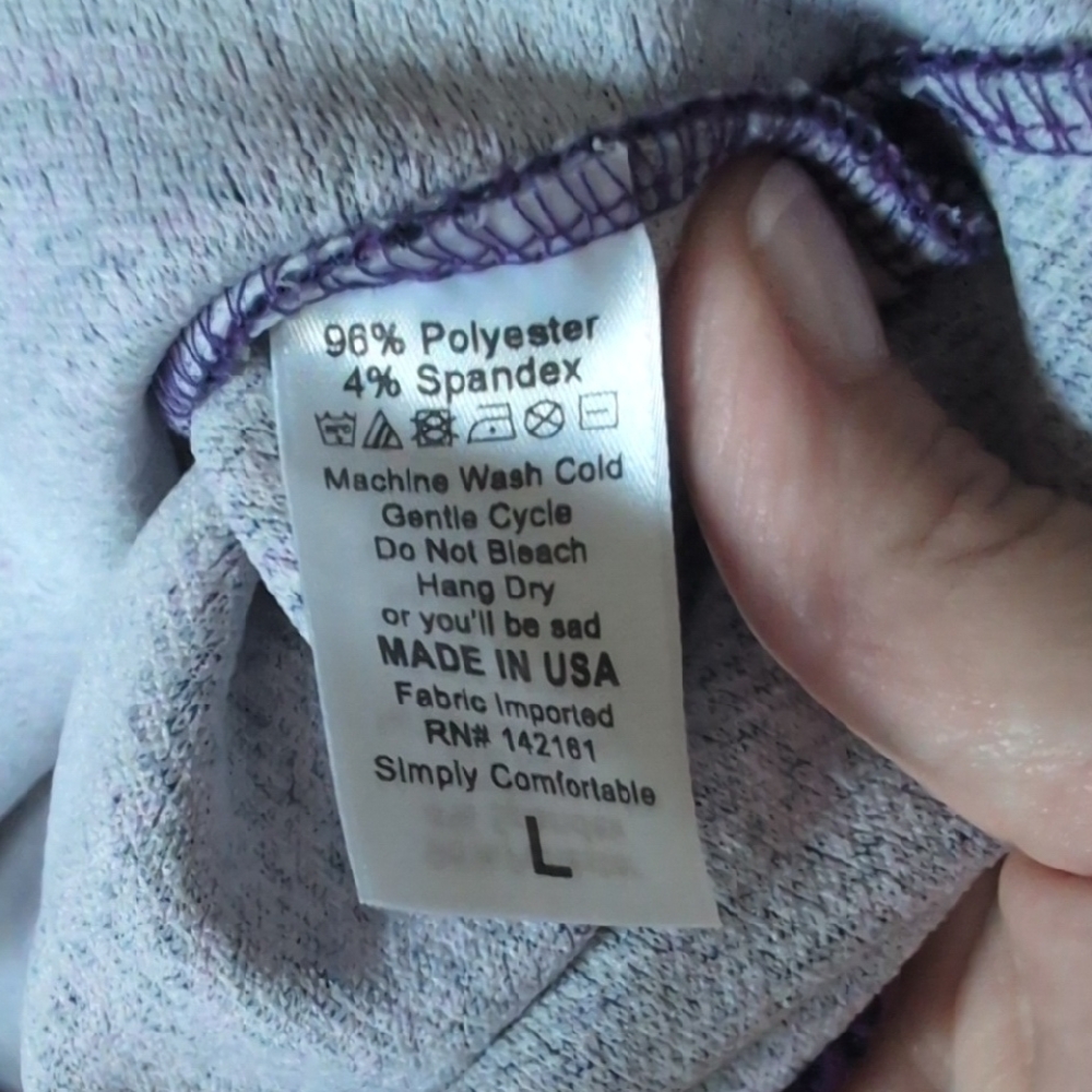 LuLaRoe Purple Leaf Pattern Casual Dress - Picture 2 of 3